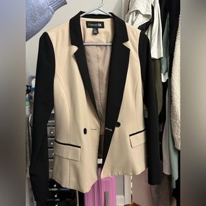 Black and beige blazer